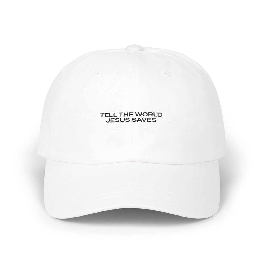 'Tell The World Jesus Saves' Embroidered Dad Hat