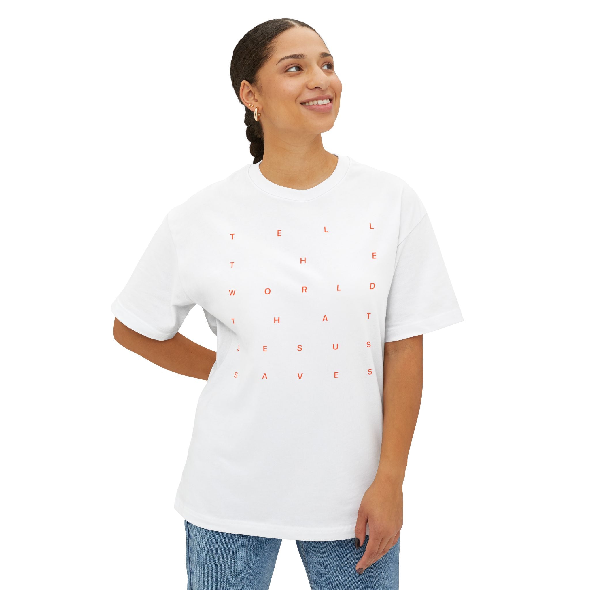 Tell The World That Jesus Saves - Boxy Tee