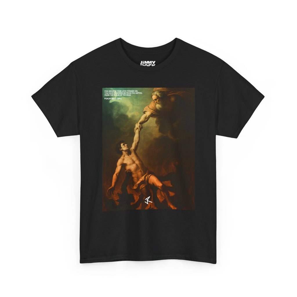 Graphic Tee — 'Hell Can't Have Me' Classic Art Black T-Shirt