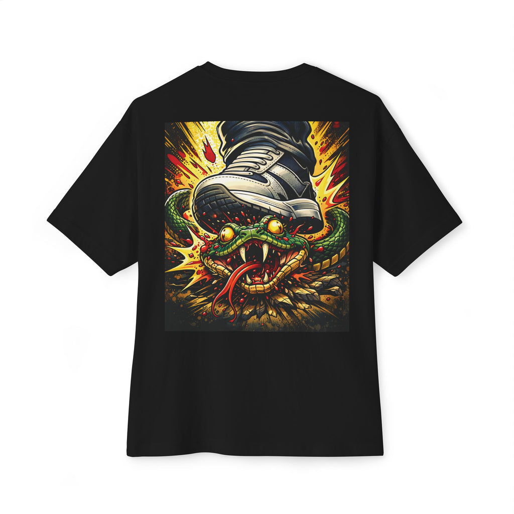 "Devil Under My Feet" — Sneaker Crushing Snake Design (Back Print)