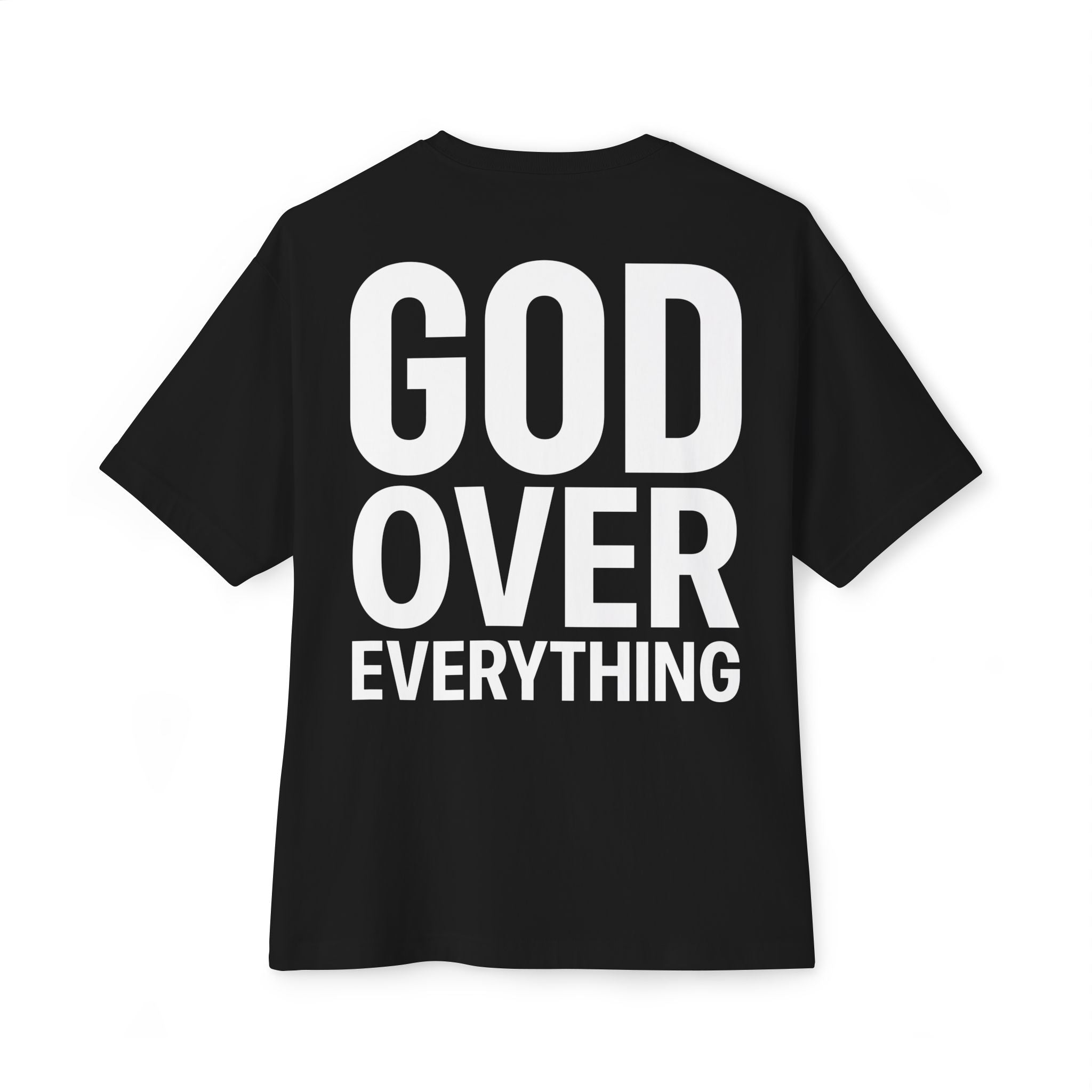 God Over Everything Tee — Jesus Portrait Christian Graphic T-Shirt
