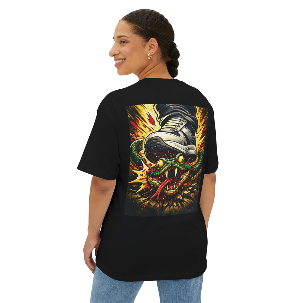 "Devil Under My Feet" — Sneaker Crushing Snake Design (Back Print)